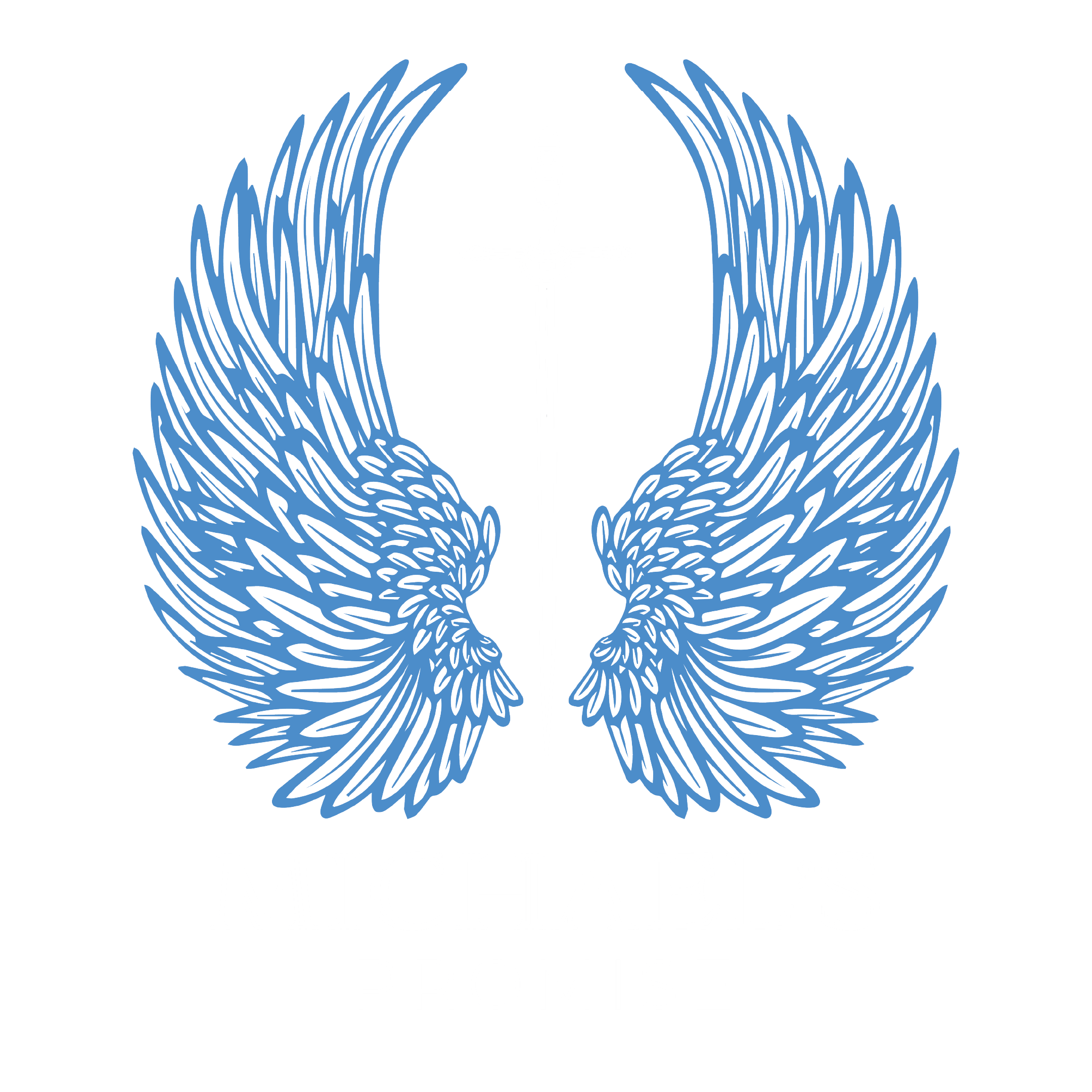 Michaels Promise Logo White with Blue Wings